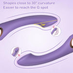 G Spot Vibrator Sex Toys - Ergonomics Curved Clitoral G Spot Anal Stimulator Dildo, Adult Toys With 10 Powerful Vibrating Modes, Soft Silicone Adult Sex Toy For Women Couple (Purple)