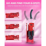 Automatic Sex Machine, Adjustable Masturbation Thrusting Machine With Realistic Dildo, Hands-Free Thrusting Dildo Machine With Quick Air, 3Xlr Connector, Love Machine For Men Women Couples, Red