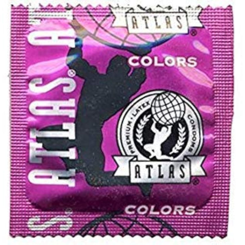 Atlas Assorted Colors Condoms (Pack Of 48)