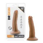 Blush Adult Sex Toys - Dr. Skin - 5.5" Small Realistic Dildo With Suction Cup - Soft Strap On Penis For Pegging Anal G Spot & Vaginal Pleasure - Sculpted Adult Toys For Women Men & Couples - Mocha
