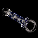 Glass Dildo Anal Buttplug Prostate Massager with Bumps and Pull Loop for Anal Masturbation,G-spot Dildos Anal Sex Toy for Men Women,BDSM Toys Anal Plug Adult Sex Toys & Games