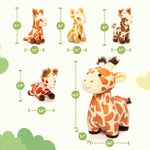 Giraffes Stuffed Animals With Babies Inside Plush Toys Set Mommy And 4 Little Giraffes Babies - Gift Present Christmas Toys For Girls Boys Kids Toddler Infant