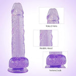 Big Dildo,8.5 Inch Purple Dildo With Suction Cup For Hands-Free Play,Body-Safe Material And Adult Sex Toys For Women