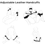 Bdsm Bondage Set Role Play Sexual Restraint Props With Blindfold Collar Handcuffs Footcuffs Combo Set Adjustable Bondage Gear Couples Beginner