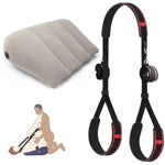 Sex Toy Pillow Cushion With Leg Strap, Sex Furniture For Bedroom For Couple Deep Position Support, Sex Sofa Velvet Inflatable Chair Pillow Adjustable Thigh Restraint Sling For Women Men And Couples