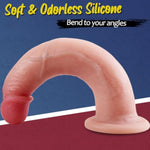 7.9In Thin Dildo For Beginners, Small Anal Dildo Without Balls, Soft Realistic Silicone Dildos With Soft Head, Strap On Dildos With Strong Suction Cup, Sex Toy For Women, Men,Gays Flesh