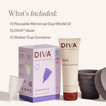 DIVA Cup Model 2, Wash & Shaker Cup Combo, Model 2