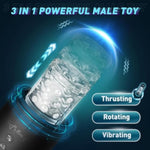 Automatic Male Masturbator, Sex Toys For Men With 5 Thrusting & Rotating & Vibration Modes, Hands Free Male Sex Toy With Infinite Speed Regulation, Lcd Display & Suction Base Penis Pump