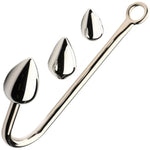 Anal Hook Trainer Anal Hook With 3 Plugs For Men, Women & Couples. Stainless Steel Hook, 3 Interchangeable Aluminum Alloy Plugs, Tapered For Easier Insertion. 4 Pieces, Grey