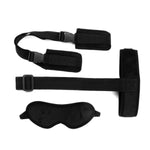 Bdsm Neck-To-Wrist Restraint Bondage Handcuffs Collar Blindfold Leather Flog Sm Play Sex Toys For Bed Games