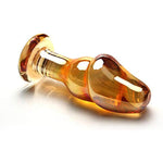 Glass Anal Butt Plug Anal Dilator With Long Neck And Vivid Glans Adult Pleasure Wand Dildo Sex Toy For Men Women Masturbating (Big)