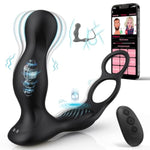 Vibrator For Couple, 3 In 1 Vibrating Cock Ring With 10 Vibrating Modes, Prostate Massager Men'S Penis Vibrators, Perineum, G Spot, Clitorals Stimulator For Women Adult Sex Toys & Games Black