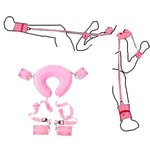 Bdsm Bed Restraints Kit Sex Bondage Toys,Wrist Thigh Leg Restraint System,Removable Sex Tool Bondaged Kit Sex Toys For Couples (Pink)