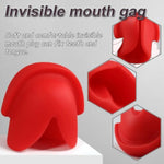 Invisible Bondage Ball Gag For Sex Games, Open Mouth Silicone Ball, Sm Restraints Toys Sex Gag Mouth Plug, Extreme Fetish Adult Play Bondage Sm Gag Ball Sex Toys For Woman Men Couples (Red)