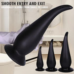 Huge Anal Butt Plug Trainer: Tail-Shaped Anal Plug with Strong Suction Cup, Anus Dilator Prostate Massage G-spot Stimulator for Men Women Anal/Vagina Masturbation (M)