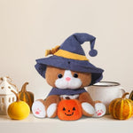 Wizard Cat Plush Toy –10" Halloween Cat Stuffed Animal With Hat And Cape, Plushie For Kids, Gifts, Home Or Party Decorations.