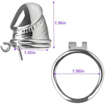 Stainless Steel Male Chastity Devices Cock Cage Locked Penis Exercise Tease Bondage With Invisible Lock Adult Sex Toy For Men (L)
