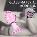 Large Anal Plug Crystal Mushroom Butt Plug Glass Massage Bum Plug Sex Toy For Women Men Masturbation Transparent
