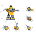 | 5 In 1 Take Apart Assembly Truck Toys Set - Build & Transform Engineering Robot Vehicles Set - Educational & Interactive Playset For Boys & Girls - Assembly With Tools For Motor Skills.