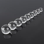 Glass Dildo Anal Beads Buttplug Adult Sex Toys for Couples, Crystal Anal Plug for Male Masturbator G-Spot Stimulation, Clear Glass Anal Dildo Prostate Massager Anal Sex Toy for Men Women Pleasure