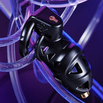 Male Chastity Cage Large Chastity Device Lightweight Cock Cage With 4 Size Rings And Invisible Vertical Lock And Catheter Male Penis Cage For Couples Men Adult Sex Toys