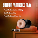 Blush Coverboy Cowboy 7.5" Self-Lubricating Masturbator - Realistic Pocket Butt Stroker For Men - Ribbed & Textured Anal Sleeve, Soft Flesh-Like Feel, Suction Control W/Squeezable Canister - (Beige)