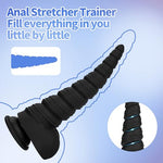 Anal Stretcher Trainer Anal Plug Anal Beads Adult Sex Toys with Strong Suction Cup for Hands-Free Play, 6.5 Inch Silicone Butt Plug Training Cone for Women and Men