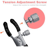 Nipple Clamps,Nipple Clamps For Pulling,Adjustable Nipple Clamp For Women And Men, Metal Nipple Clips Non Piercing,Nipple Clamps With Chain For Nipple Decoration,Nipple Clip With Bell (Silver Chain)