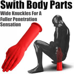 12.6 Inch Realistic Fist Hand Dildo, G Spot Huge Big Fantasy Dildo Stimulation, Thick Anal Dildo With Strong Suction Cup, Silicone Prayer Dildo For Women Lesbian Gay Beginner (Red)