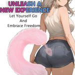 Anal Tail Plug Cat Tail BDSM Furry Tail 18.1in Small Butt Plug Silicone Cosplay Role Play SM Buttplug Style Sexual Accessory Analplug for Anus Sex Ass Plug Toy Men Women Couples Beginners Erotic Pink