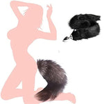 Premium Stainless Steel Fox Tail Butt Plug for Beginner Women and Men - Temperature Play Anal Toy