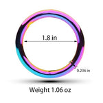 Rainbow Metal Cock Ring, 4 Sizes (Medium)