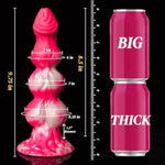 10” Big Knot Monster Fantasy Dildo: Thick Pink Horse Dragon Dildo With 3 Dog Knots, Large Giant Girthy Liquid Silicone Anal Dildos With Suction Cup For Riding, Adult Sex Toys & Games For Women Men Gay
