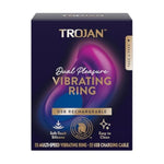 TROJAN Dual Pleasure Vibrating Ring, Vibrator for Couples