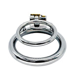Metal With Lock Training Cock Ring Chastity Lock Chastity Cage Male Enlargement Exercise Bondage Double Penis Ring Cock Cage Sex Toy
