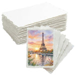 60 Sheets Deckled Edge Watercolor Paper 4x6 Inch for Mixed Media Projects