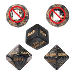 Date Night Dice, Funny Dice Game, Portable Dice Kit For Women Men Husband Girlfriend Boyfriend (Black)