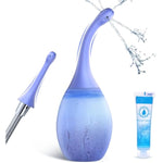 Enema Anal Douches For Men Women - Enema Bulb With Bendable Silicone Nozzles For Men Women Colon Cleanse, Anti Backflow Shower Douche Enema Kit With Lube, Anal Cleansing Feminine Care Douche Bottles