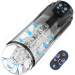 Automatic Sucking Masturbator Sex Toys - Upgraded Male Masturbators Cup With 10 Vibrating & Suction Modes, Hands Free Blowjob Adult Sex Toy Stroker Pocket Pussy With 3D Textured For Men Penis Pumps