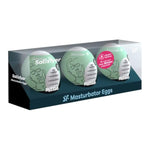Masturbator Egg 3 Pack - Stroker For Male Masturbation, Portable Pleasure Sleeve, Super-Stretchy, No Lubricant Required, Disposable, Single-Use (Riffle)