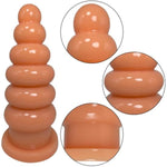 Super Huge Thick Anal Plugs Anal Beads Giant Butt Plug Trainer Anal Trainer With Strong Suction Cup Large Anal Dildo Anal Ball For Men Women Couples Super Big Butt Plugs Anal Toys (Skin Color)