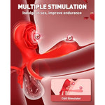 Dual Pleasure Cock Ring Vibrator For Couples - G-Spot Vibrator Cockring With 10 Modes Adjustable Ring For Clit Stimulation & Stronger Erections