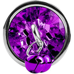 Anal Plug Trainer Kit, 3 Pcs Metal Anal Butt Plugs, Jewelry Anal Trainer Sex Toys With Bell And Traction Chain For Beginners Advanced Users (Deep Purple)