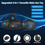Adjustable Male Masturbator Penis Vibrator Trainer, Adult Sex Toys For Men,4 In 1 Vibrating App Controlled Mens Sex Toy Stroker With Cock Ring, Hands Free Testicle Masturbators Vibrators For Men