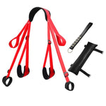 Bdsm Bondage Restraints Kit,Neck To Thigh/Ankle Bed Restraints Set Adjustable Nylon Thigh Sling Set With Accessory Sex Whip Soft Neck Pillowadult Sex Toy Straps Slave Beginner Bed Sm Game Toys