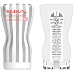 TENGA TOC-202S Gentle Soft Case Squeezable Pre-Lubricated Male Masturbator Vacuum Cup with Powerful Suction White