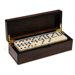 Double 6 Dominoes Gift Set 28 Tiles With Spinner In Wooden Box