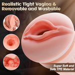 Male Masturbator Sex Toys for Men, Realistic Pocket Pussy Penis Pump with 10 Vibration & 10 Suction Modes, Adult Male Sex Toy Set Includes 1 Fleshlight & 1 Vibrating Anal Plug and 6 Cock Ring