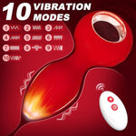 Vibrating Butt Plug Anal Plug Sex Toys Vibrator,Silicone Anal Toys Butt Plug Training Kit With Remote Control 10 Frequency Vibration,Vibrating Anal Plug And Prostate Massager But Plug, Red