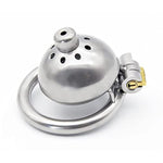 Chastity Cage With Catheter Cock Cage Removable Urethral Dilator Stainless Steel Male Chastity Device Locked Cages Sex Toy For Men (With Catheter-45Mm)